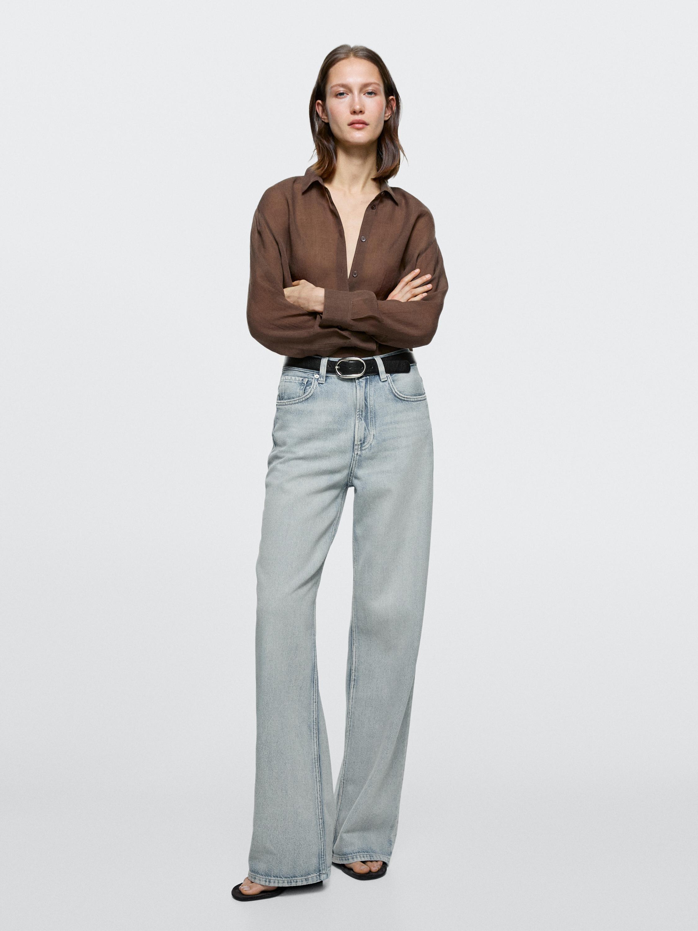 Jean wide leg taille haute